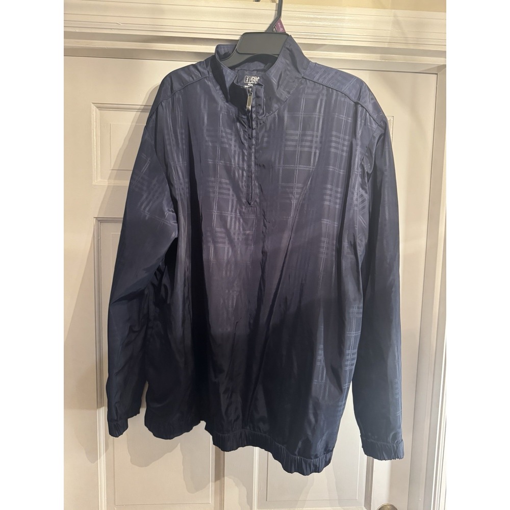 PGA Tour Quarter Zip Long Sleeve Rain Golf Jacket in Navy Size 2XL